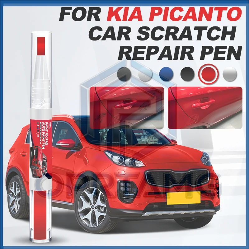 

Автомобильные инструменты и аксессуары для Kia Picanto: Карандаш для ремонта краски, средство для удаления царапин, DIY аксессуары для авто, черный, белый, серебристый, красный