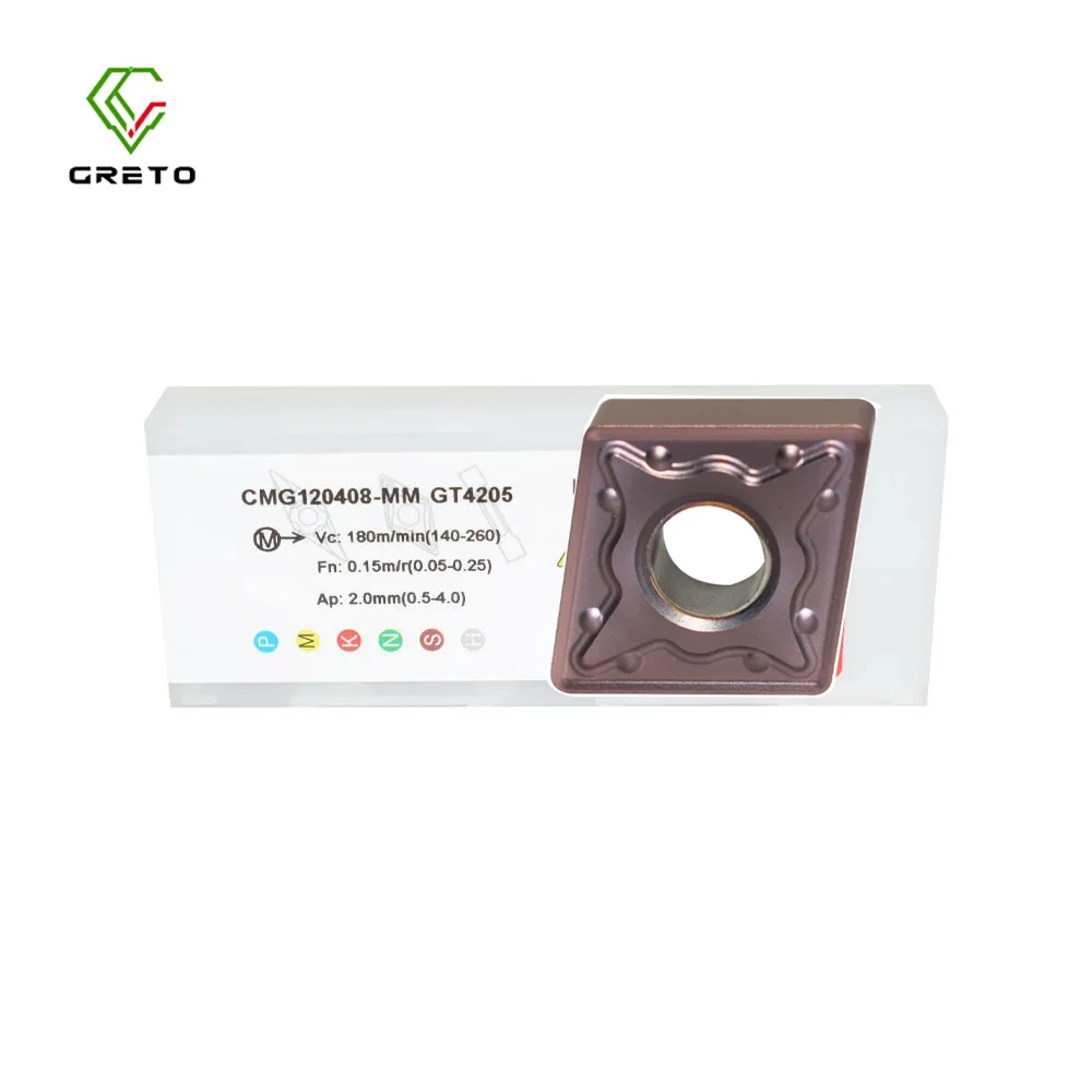

CNMG432 GRETO CNMG120404-MM CNMG120408-MM GT4202 GT4205 For Steel Stainless Stell Cast Iron