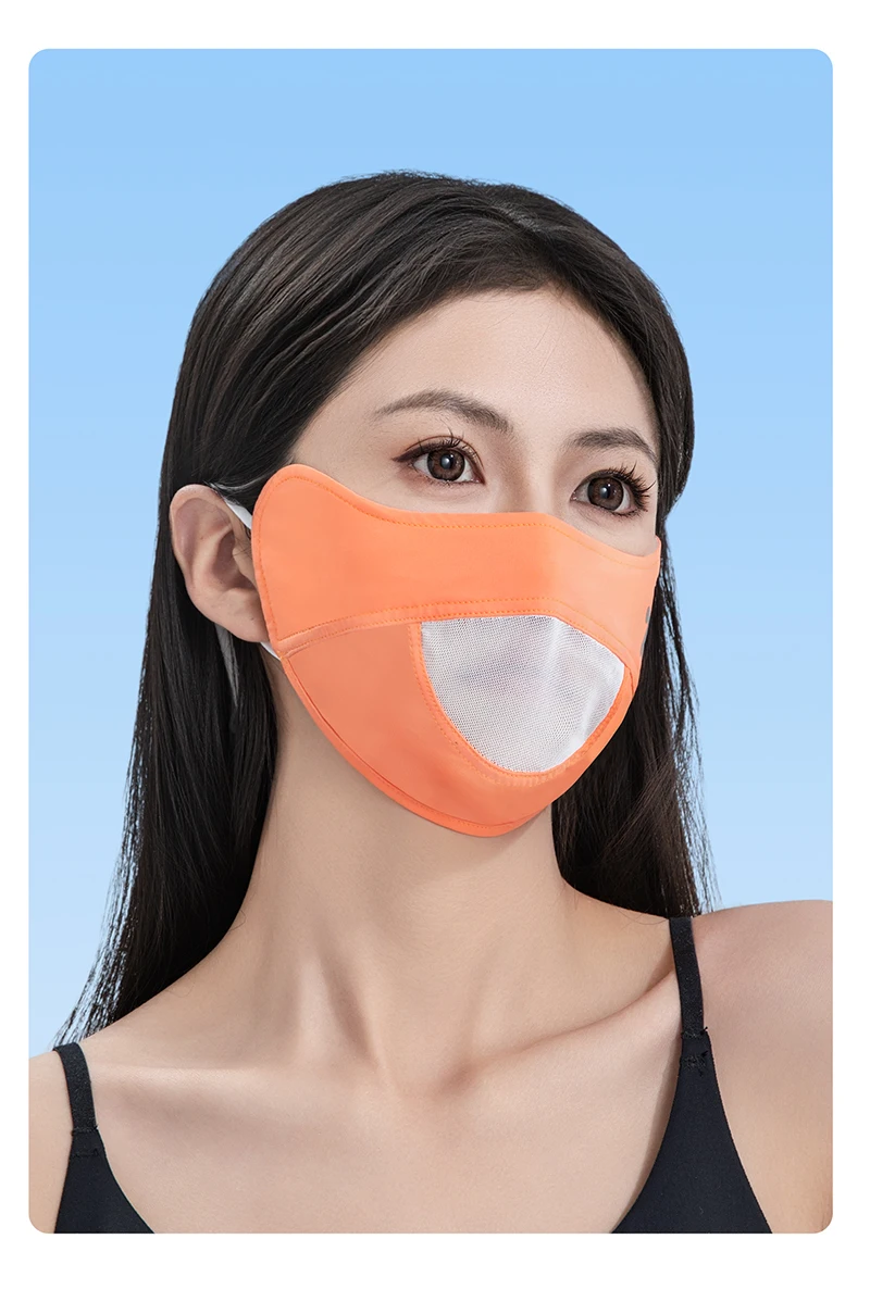 WEST BIKING Sommer-Eisseide-UV-Schutzmaske, atmungsaktiv, Outdoor-Sport, Radfahren, Wandern, Damen und Herren, verstellbar, Unisex, Gesichtskini – Detail 14