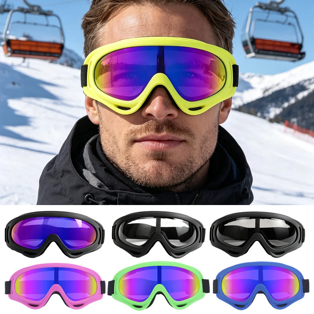 HD Anti-Fog Protective Goggles For Skiing Snowboarding Motocross ATV Downhill Biking For Adult Myopia Wearers Thick Sponge
