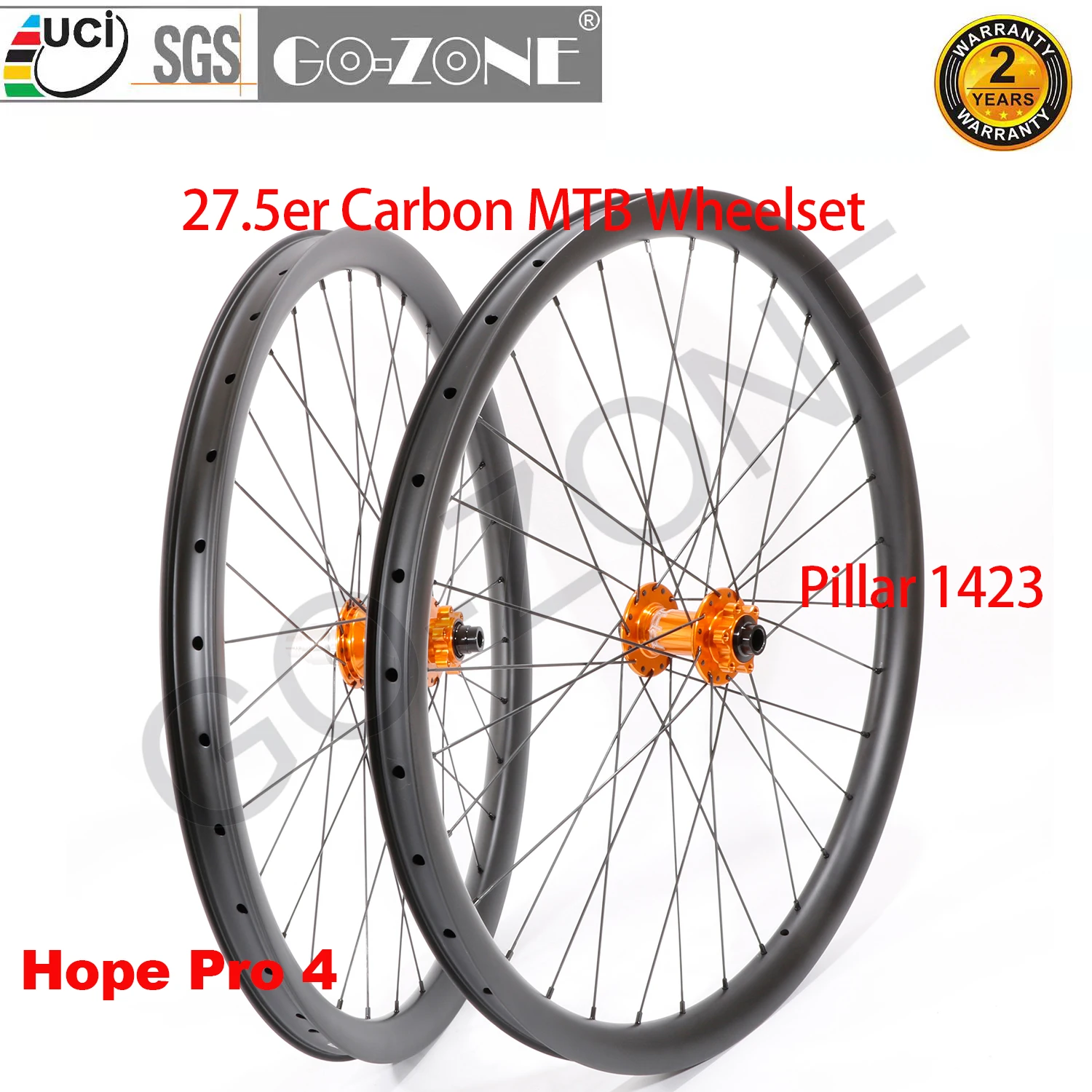 

Light 27.5er Carbon MTB Wheels Hope Pro4 Symmetry/Asymmetry Tubeless Thru Axle / Quick Release / Boost MTB wheels 27.5