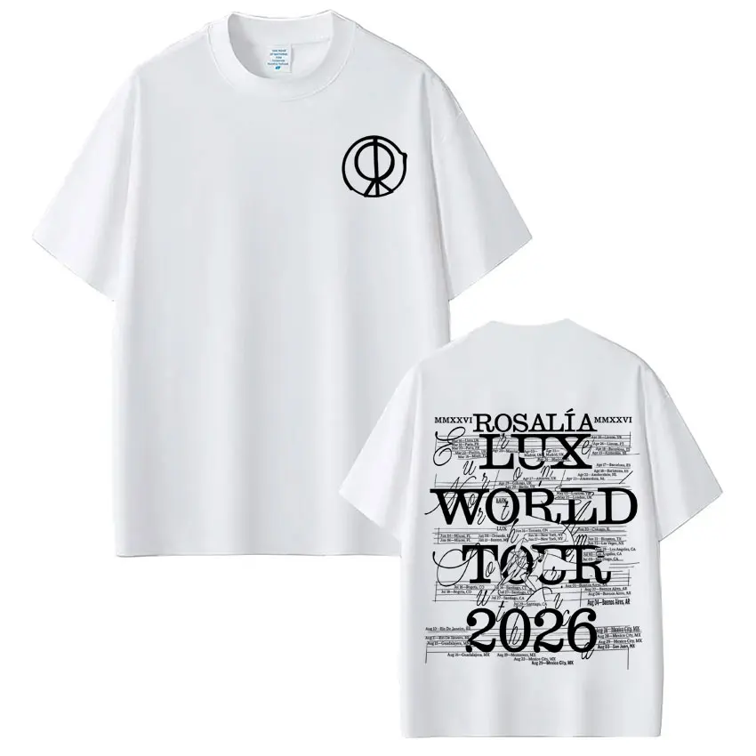 

Men Women Fashion T-shirt Singer New Album 2026 Tour Print Tshirt Short-sleeved Casual 100% Cotton Harajuku Comfort T-shirts