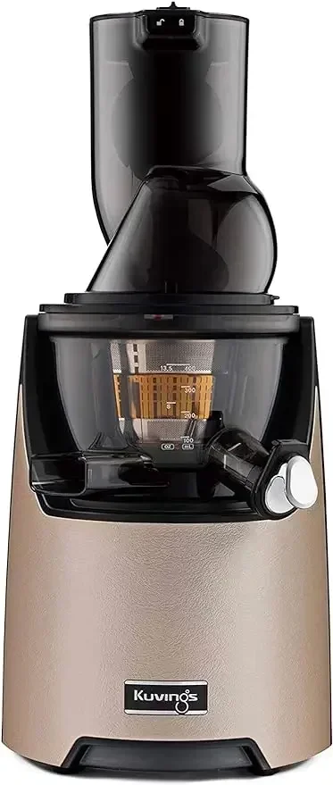 Kuvings Whole Slow Juicer, Higher Nutrients and Vitamins, Free Components, Includes Smoothie  Blank Strainer, Champagne, Gold