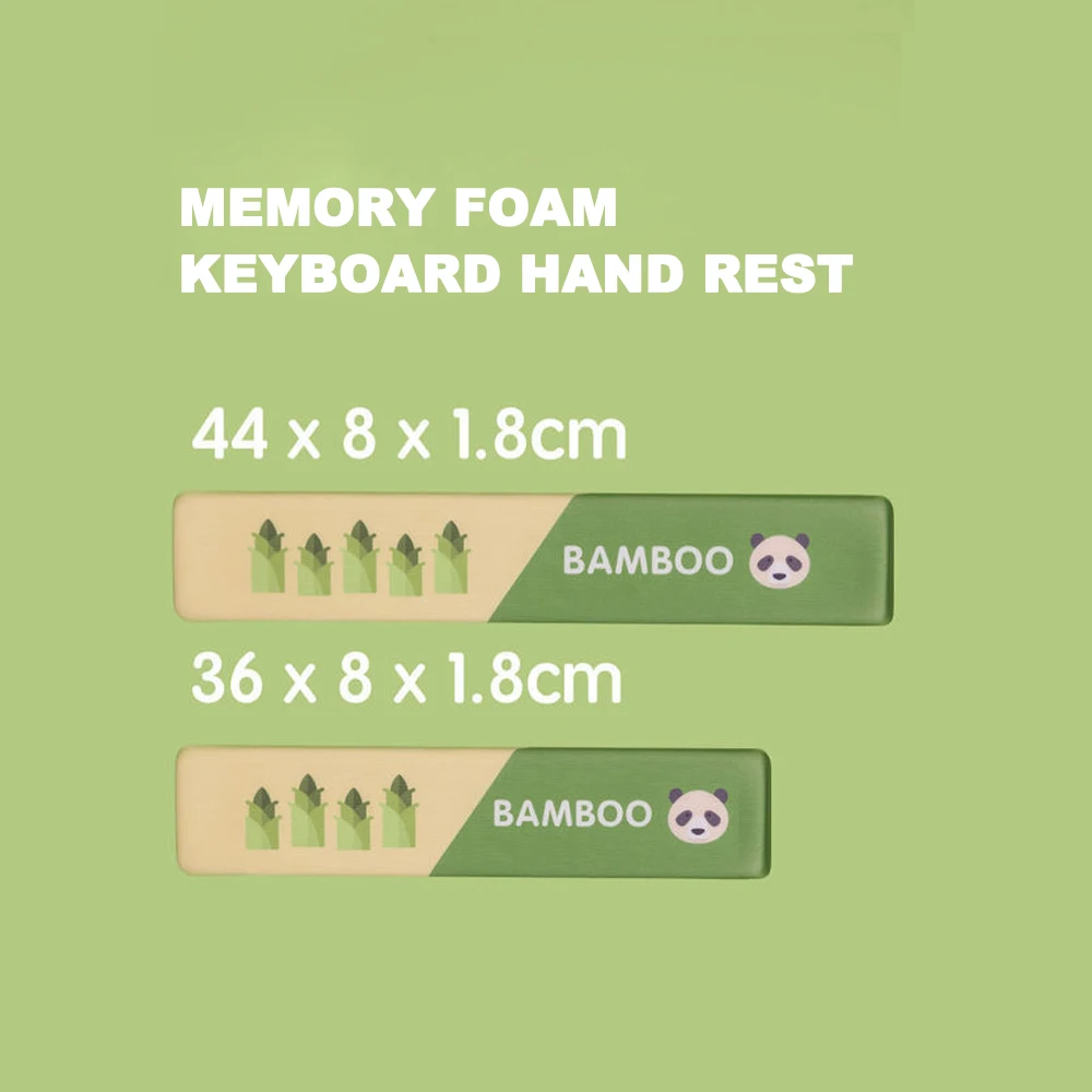 Keyboard Wrist Rest Pad Mousepad Panda Green Memory Foam Hand Support Anti-Slip Rubber Silicon Anime  Mechanical Keyboard Game