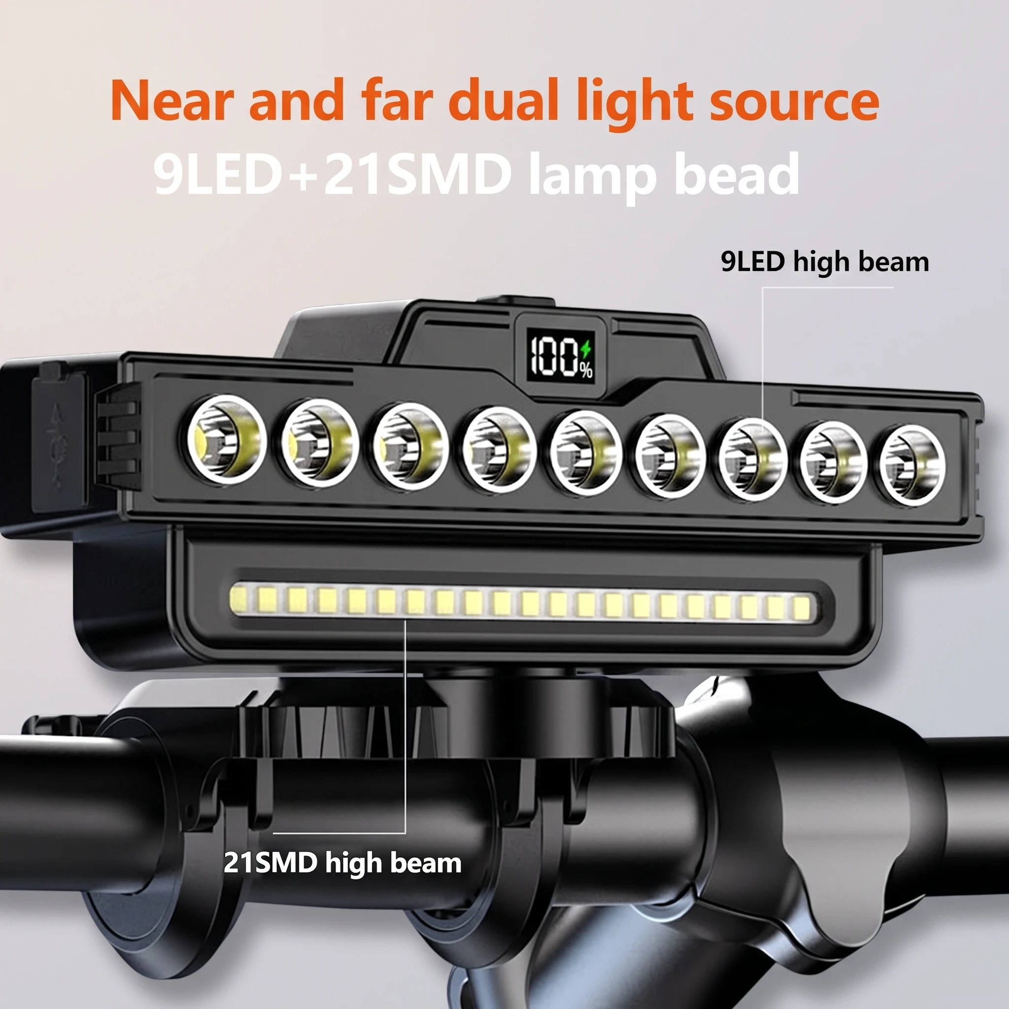 Super Bright Bike Headlight with Horn USB Rechargeable Bicycle Front Light Waterproof MTB Night Riding Cycling Safety Flashlight