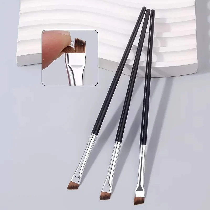 Angled Eyebrow Brush, Precision Makeup Tool for Eyeliner and Brow Contouring, Professional Makeup Brush