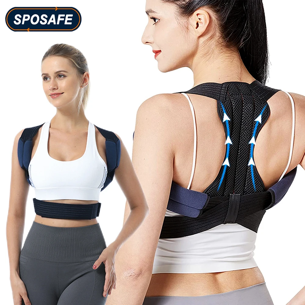 Adjustable Back Posture Corrector Upper Back Support Straightener Men Women Improves Hunchback Spine Neck Shoulder Pain Relief