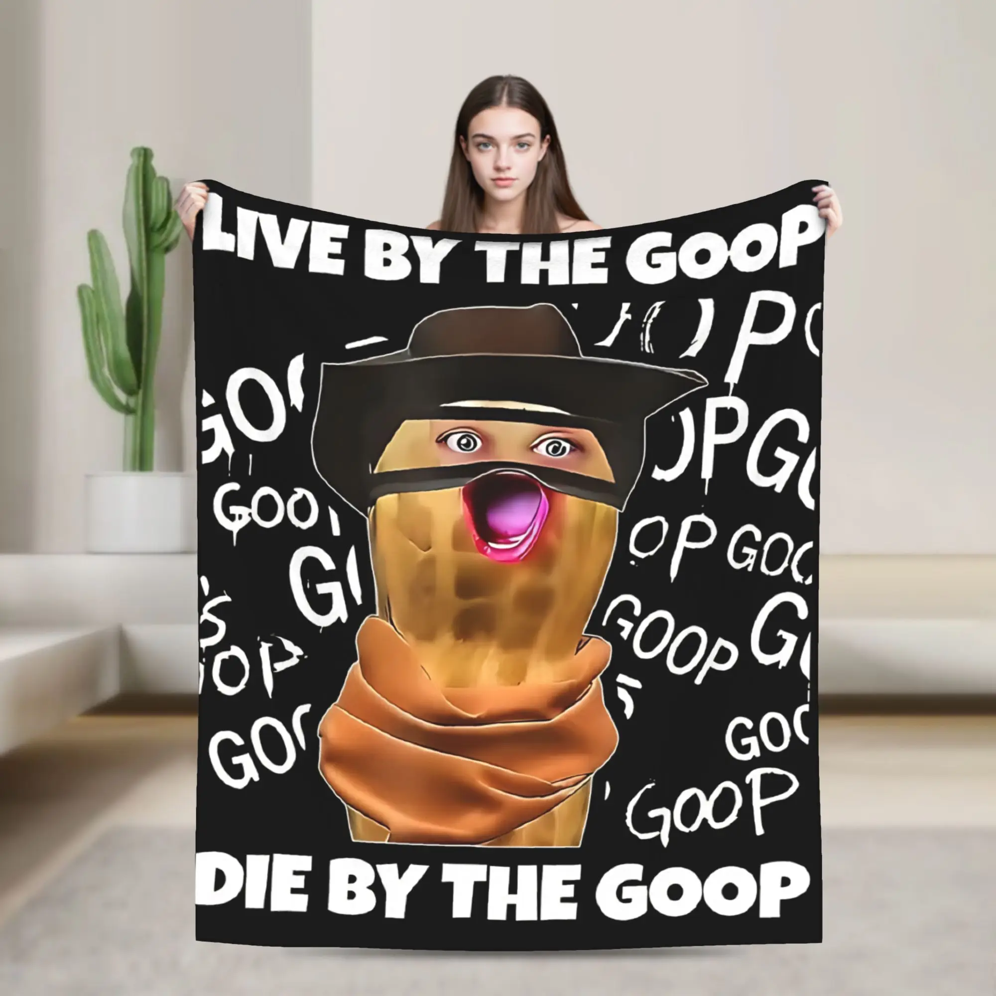 The Burnt Peanut Bunqulator Goop Goop Blanket Flannel Summer Air Conditioning Arc Raiders  Portable Warm Throw Blanket Rug Piece