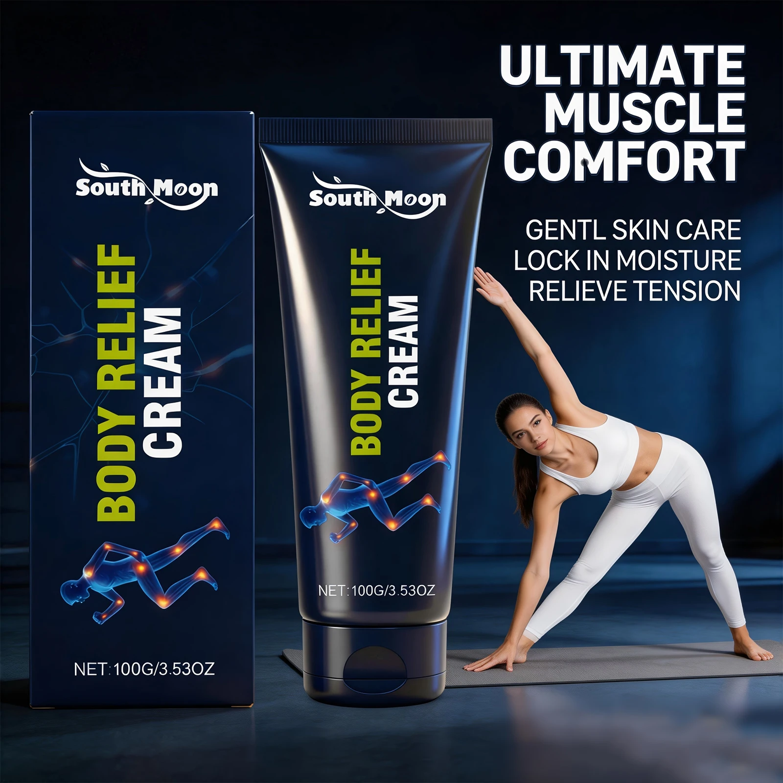 Body Relief Cream for Joint Bone Reduce Discomfort Relieve Fatigue Relieve Muscle Pain Body Massage Cream