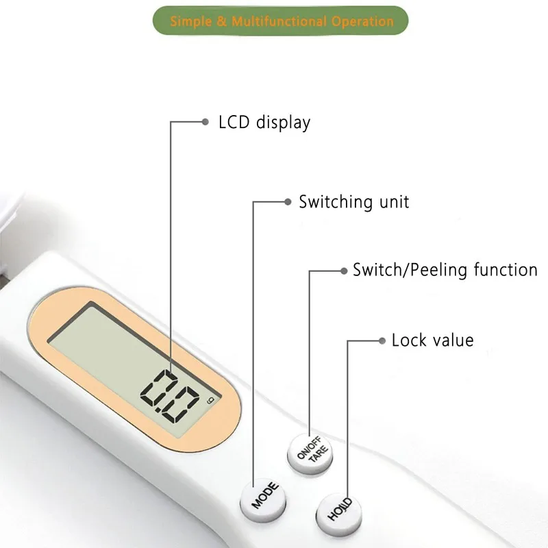 【NEW A39M】 Kitchen Digital Measuring Spoon Electronic Scale For Coffee Powder For Ingredient Spice Weighing In Grams