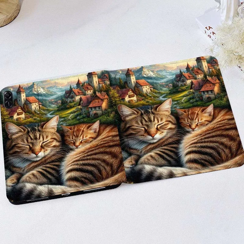 

Cartoon Fox Reading Book Tablet Case For Huawei MatePad M5 T5 SE 11 Pro Honor Tab 5 V7 V8 X9 GT 10.1 10.8 Inch