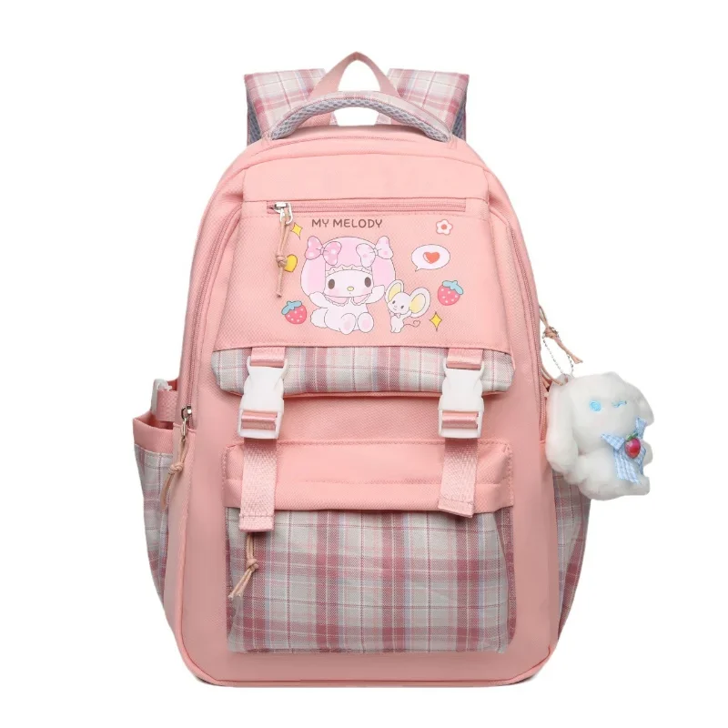 Sanrio-mochila escolar para estudiantes, morral de dibujos animados, bonito y ligero, gran capacidad, para perro