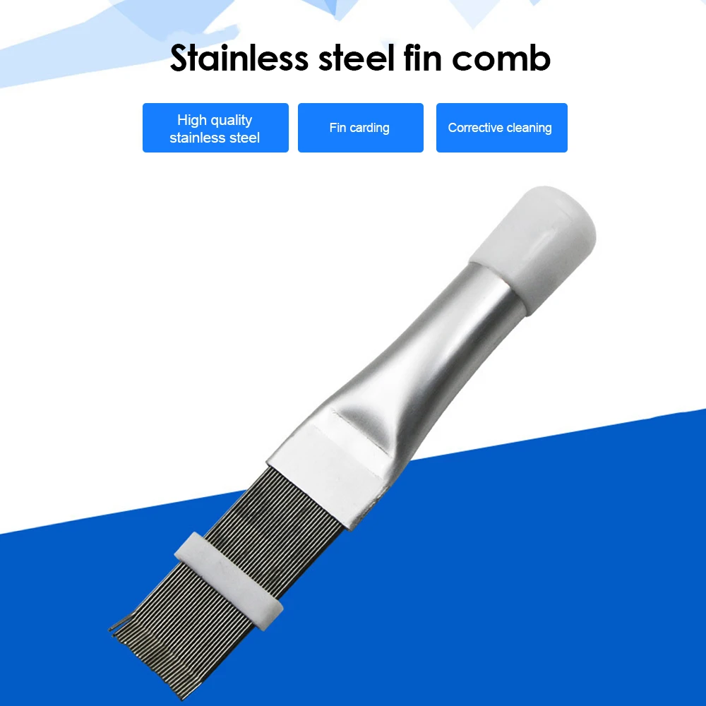 1Pcs Air Conditioning Fin Cleaning Comb Stainless Steel Fin Straightener Brush Household Air Conditioner Cleaning Tool