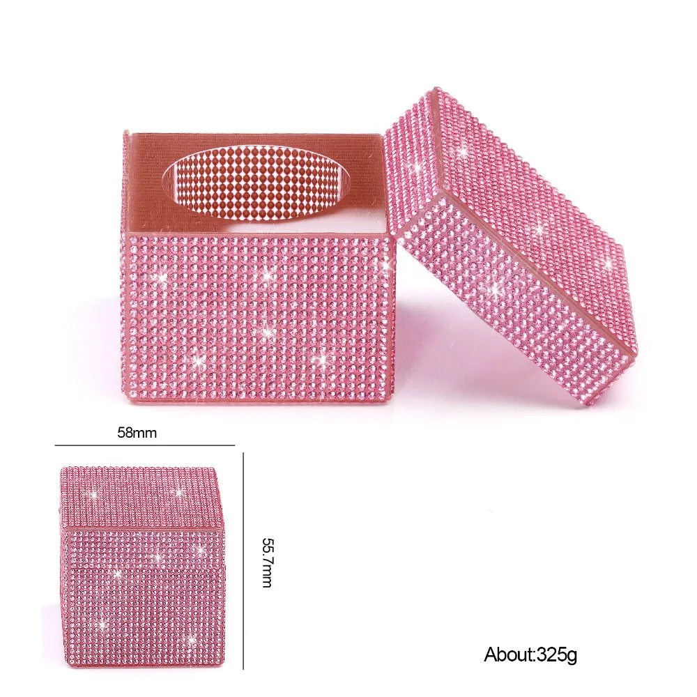 New Square Rhinestone Nail Cup Transparent Solid Color High End Brush Washing Cup Glass Cleaning Container DIY