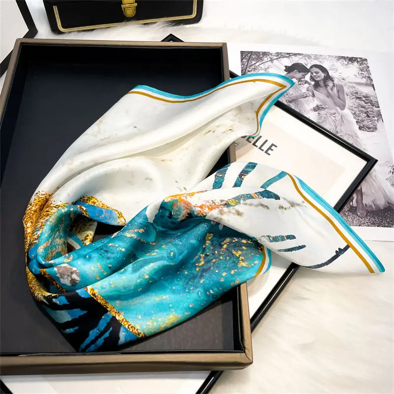 Fashion 100% Real Silk Scarf Women Shawls Wraps for Ladies Foulard Scarves New Neck Hair Pashmina Female Shawl Hijab Bandana