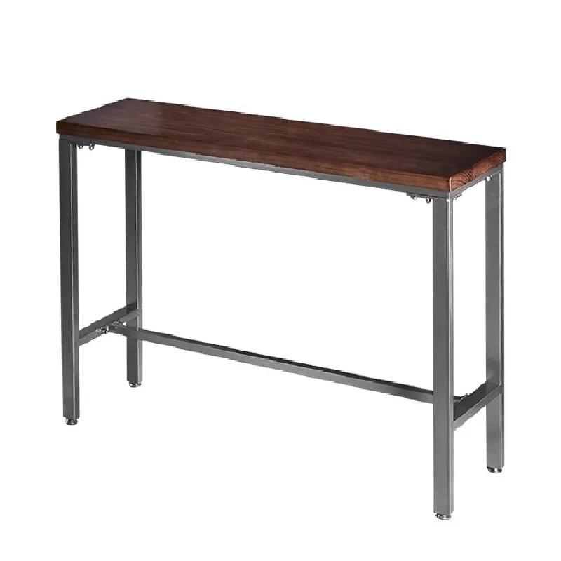 

Industrial Style Solid Wood High Legged Bar Counter Table, Simple Modern Wall Facing Bar Counter Table , Long Bar Table