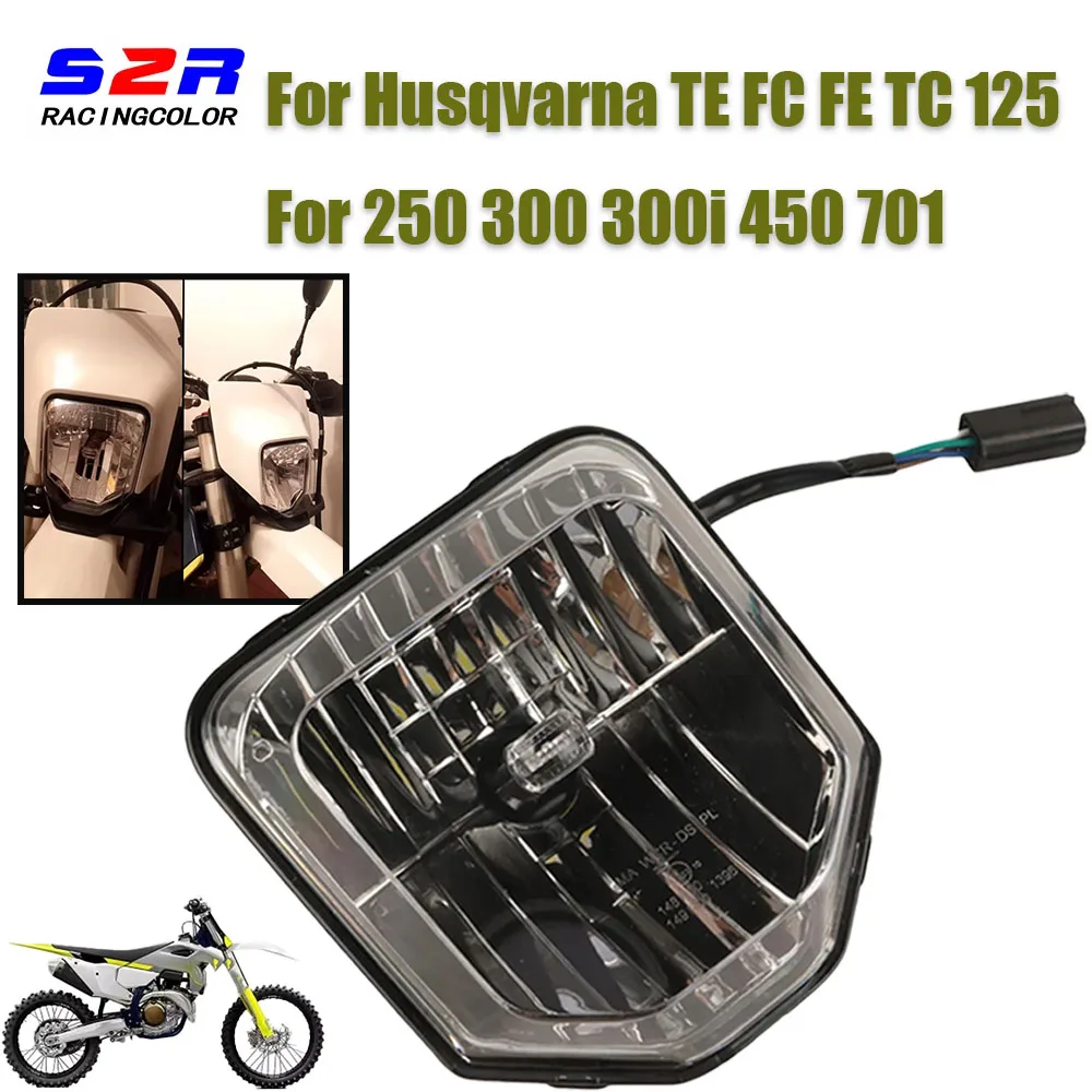 

Для Husqvarna TE FC FE TC 125 250 300 300i 450 701 Фара для мотокросса Аксессуары для фар Мотоциклетная светодиодная фара 2024