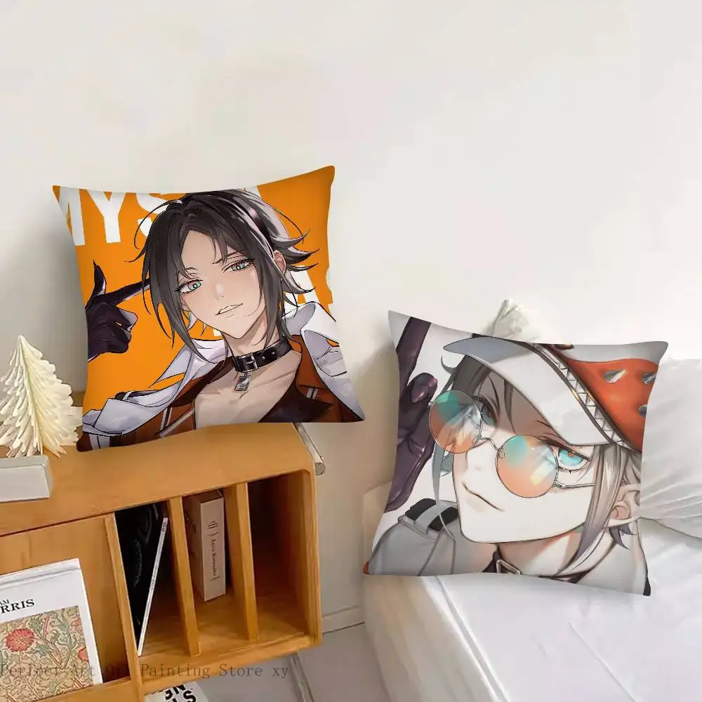 Mysta Rias Idol Boy Band Pillow Case Fashion Square Pillowcase Bedroom Sofa Room Ins Decoration Leisure