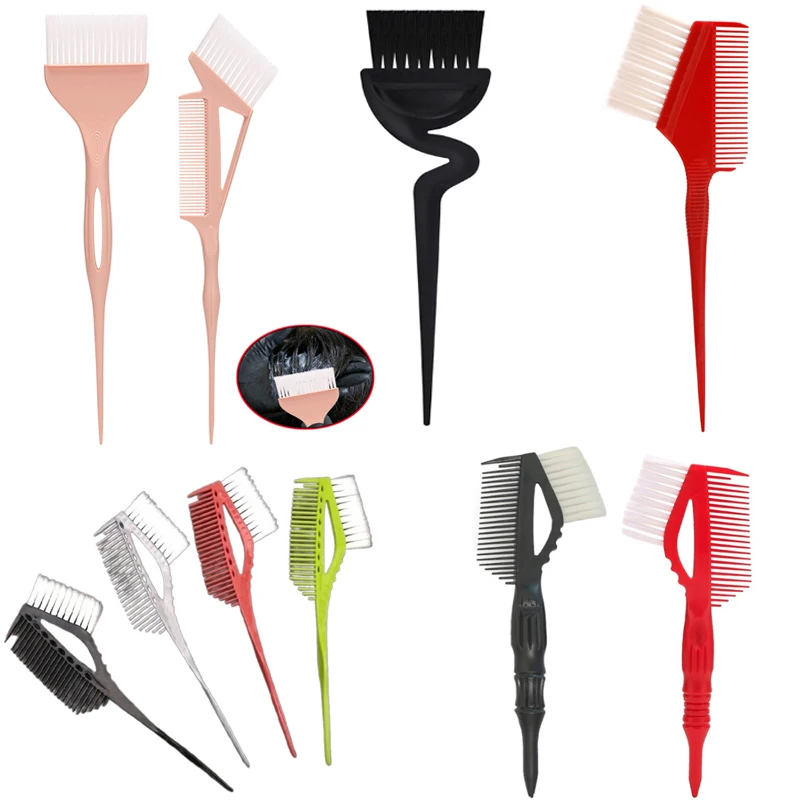 1pcs Coloring Hair Dye Brushes Easy Clean Mixing Bowl Durable Salon Barber Tinting Brush Home Hairdressing Haircut Accessories