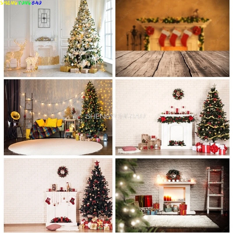 

Christmas Theme Photography Background Snowman Christmas tree Children Portrait Backdrops For Photo Studio PropsHHJJ-01