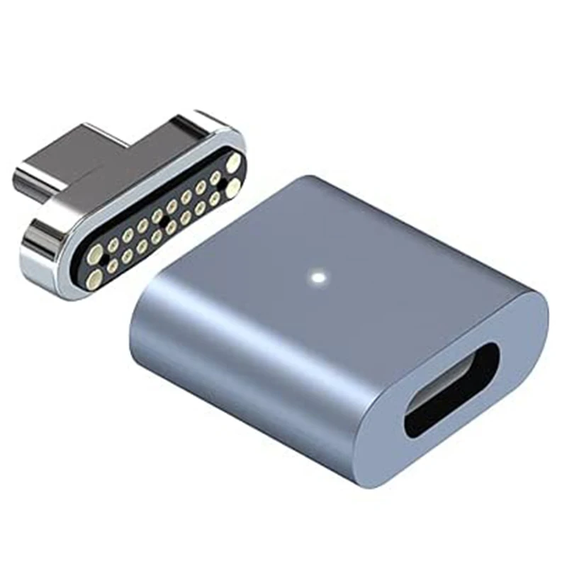 

Магнитный адаптер USB C, 20-контактный разъем типа C, PD 100 Вт, быстрая зарядка 10 Гбит/с, передача данных для iPad MacBook Pro Air B