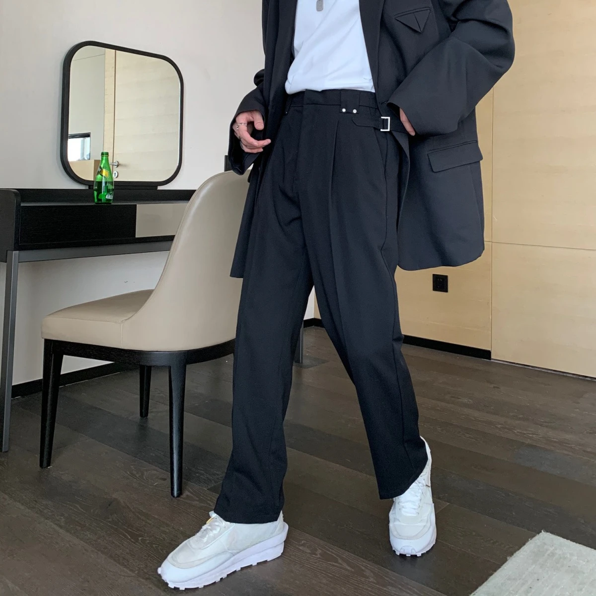 مكتب رايات القطن الأسود الرجال الدعاوى السراويل أنيق جديد جودة عالية الصيف أزياء فاخرة رخيصة حتى الذكور دعوى السراويل JJ1083