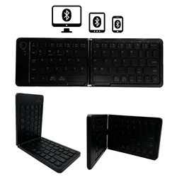 Korean\Russian languag Foldable Wireless Bluetooth Keyboard Rechargeable Folding Keyboard For IPAD Mobile Tablet Notebook Office