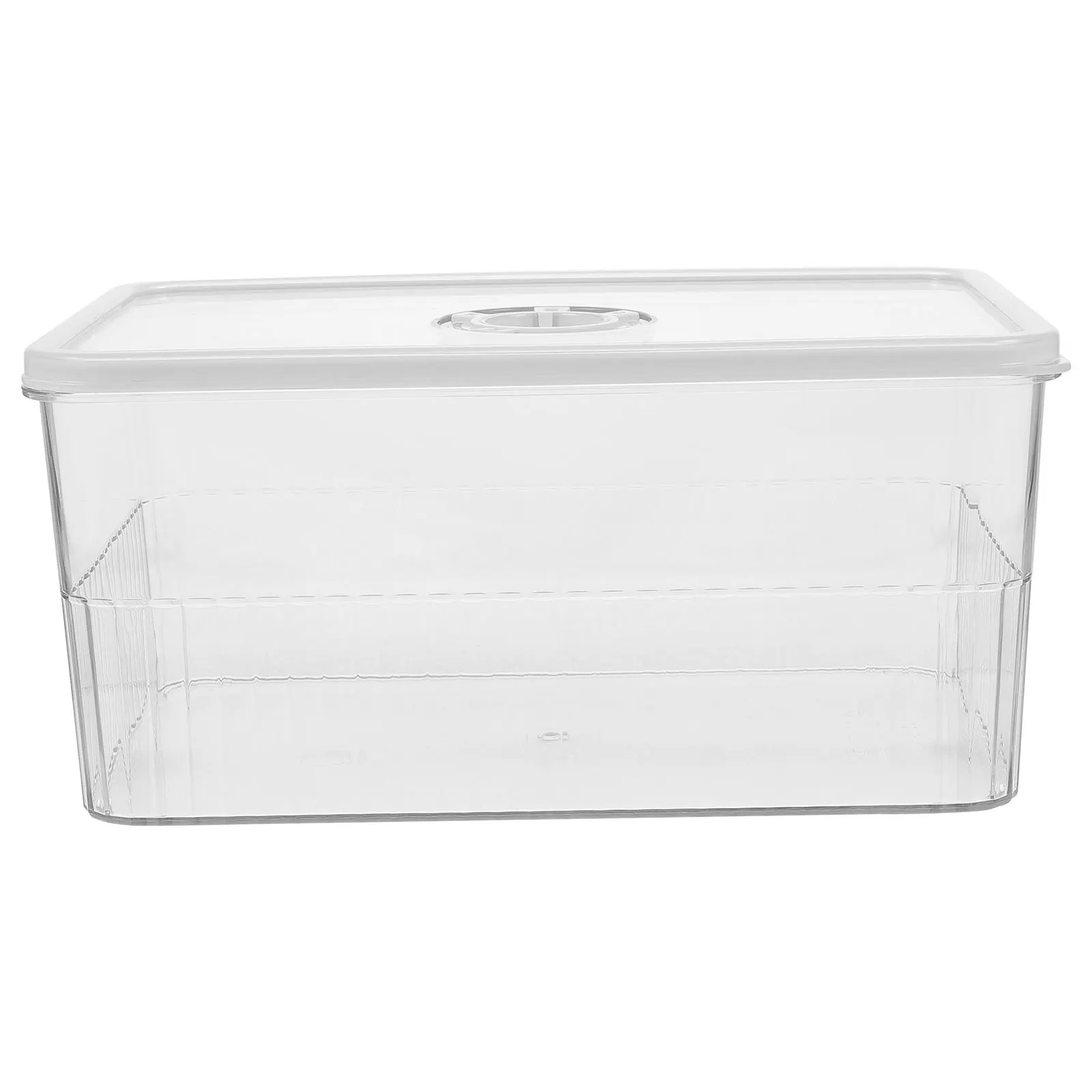 

1pcs Bread Storage Box With Lid Refrigerator Organizing Container Time Marking Design For Fruit Vegetable Snack Food Freezer