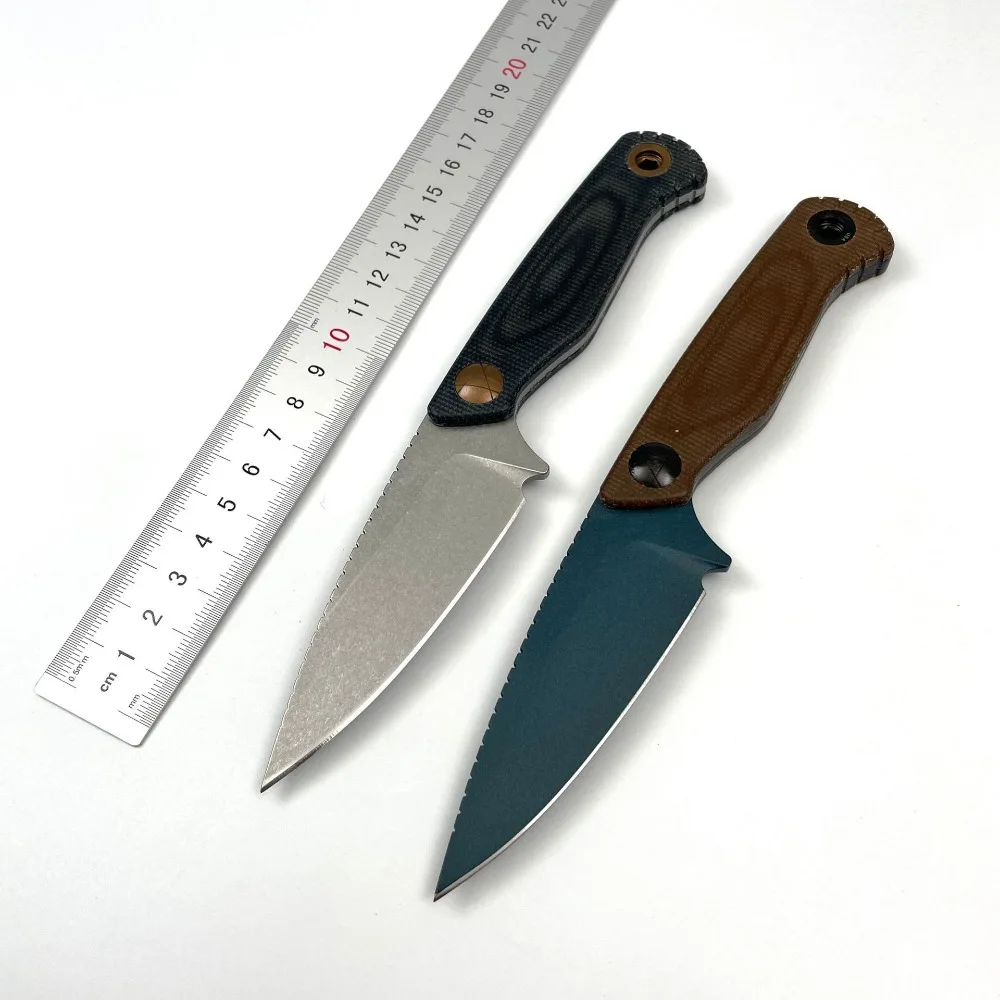 

Bm203BT small straight knife linen handle portable with sharp outdoor camping fruit knife