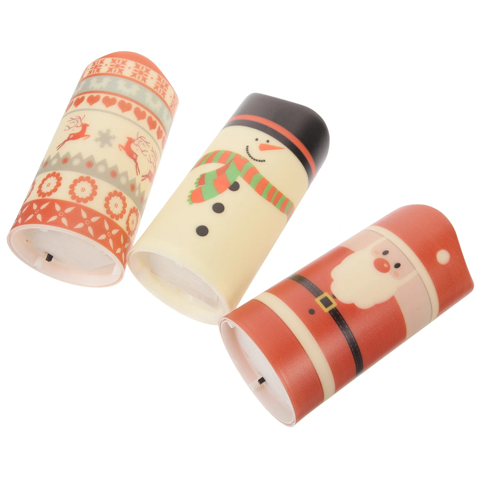 

3Pcs LED Christmas Flameless Xmas Light Party Decoration Indoor Home Cozy Atmosphere Christmas Candles Decorations