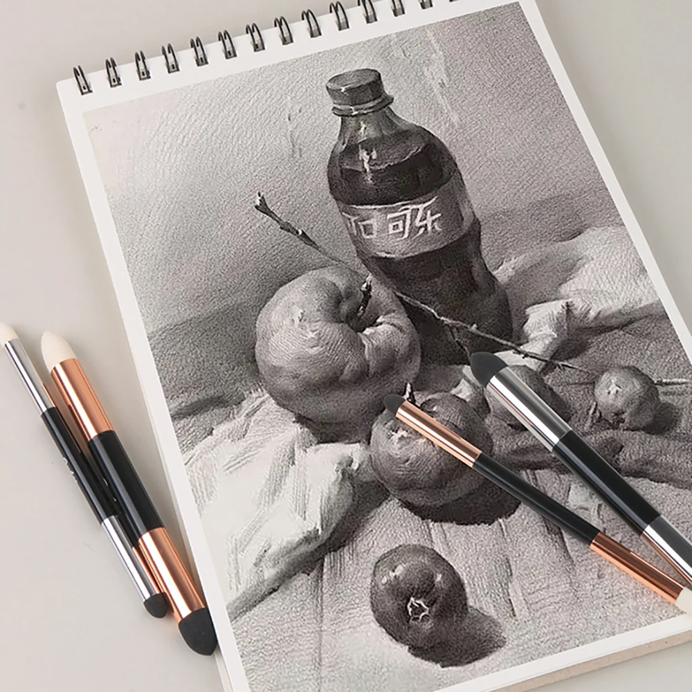 مجموعة فرش رسم ورقية مع 3 فرش، فرشاة عصا الرسم الزيتي، فرشاة فرك خاصة للتطبيق #3