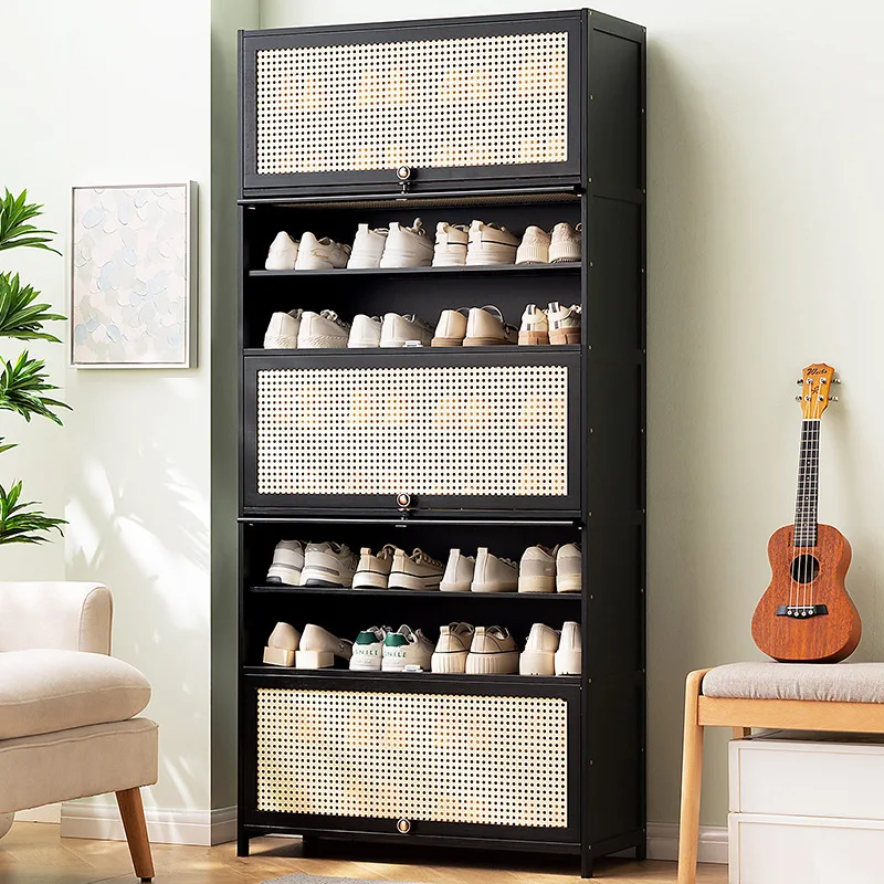 Shoe racks in the corridor outside the shoe cabinet door, multi-layer doorway storage racks