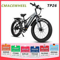 CMACEWHEEL TP26 Electric Bike 750W 48V 17Ah Adults 26 Inch Fat Tire E-Bike Hydraulic Brake E Mountain Bike, Dual Suspension