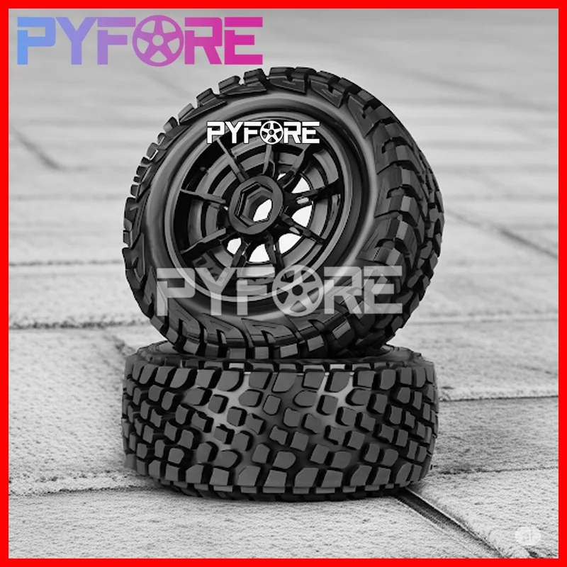 

PYFORE 1/7 136X56mm 17mm Adapter 4PCS Off-road Tires for MOJAVE YK4072 YK4073 RC Model Car Desert Truck Accessories, RC Cars