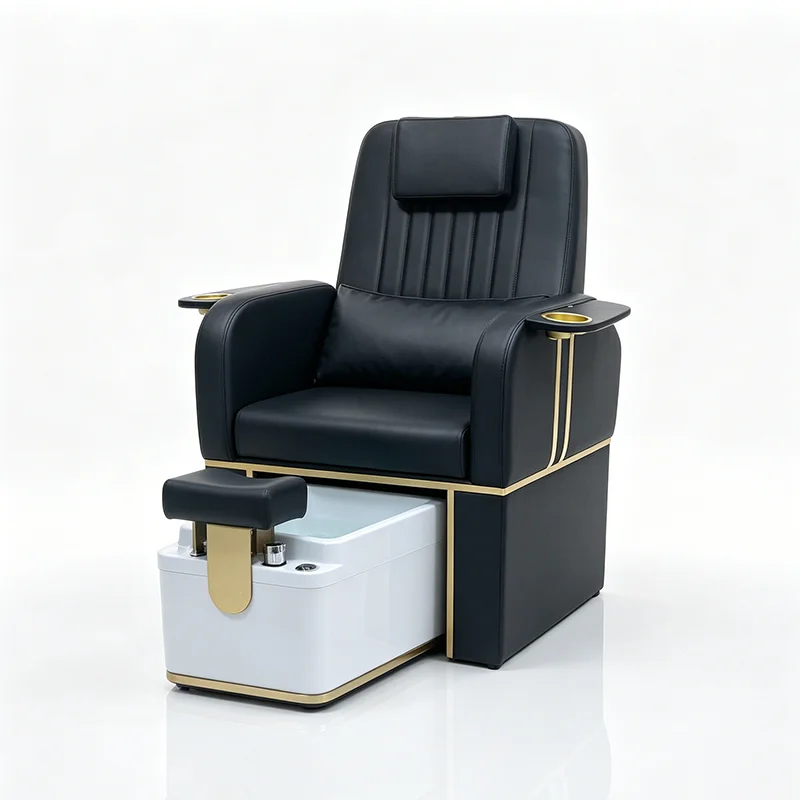 Modern Nail Salon Equipment Foot Care Bath Chair Luxury Electric Reclining Massage Pedicure Spa Chair with Jet Pump