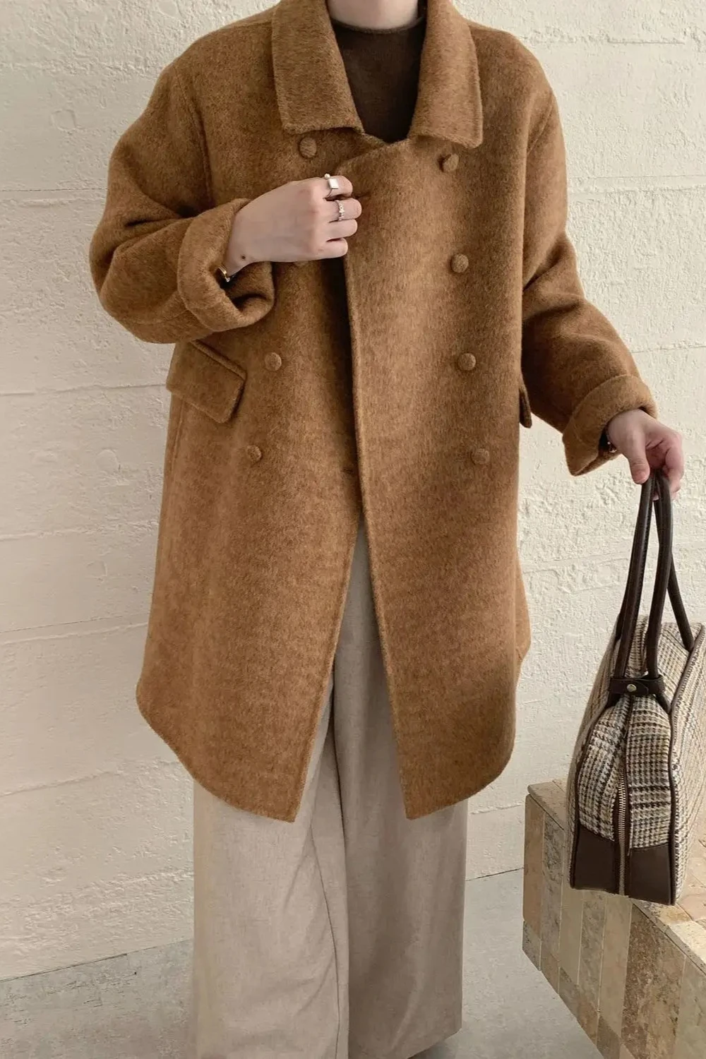 2026 Autumn and Winter Fashionable Women's Woolen Coat Loose Casual Windproof Coat