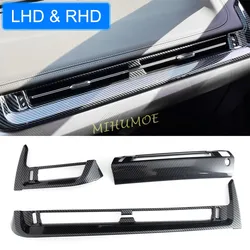 3Pcs Carbon Fiber Interior Center Console Side Middle Air Vent Cover Trims For BMW X1 iX1 U11 X2 iX2 U10 2023 2024 2025