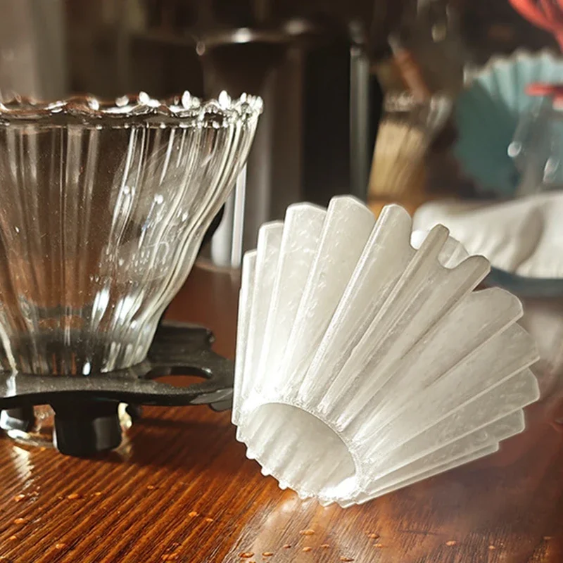 Hand-Poured Coffee Filter Cone Shape Retainer Reusable Easy Clean Portable Filter Paper Holder for Coffee Lovers