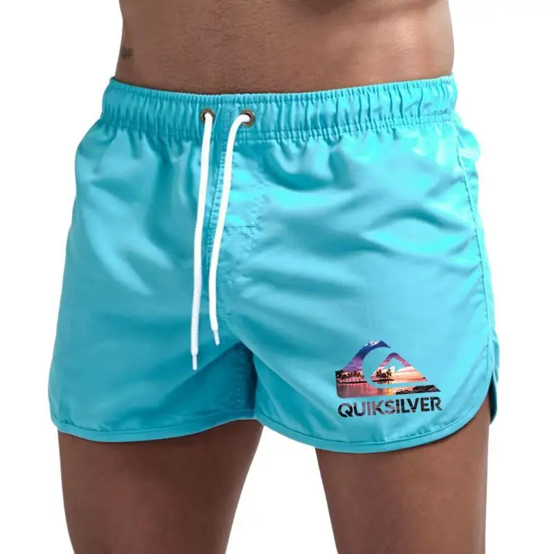 

2026 Men's Fashion Printed Beach Shorts, Summer Swimming Gym Pants Quick-Drying