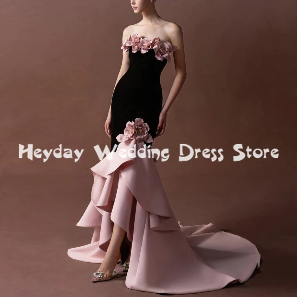 

Heyday Women's 3D Flowers Strapless Mermaid Tiered Evening Dresses With Sleeveless Floor-Length Formal Elegant Party Dress 2025