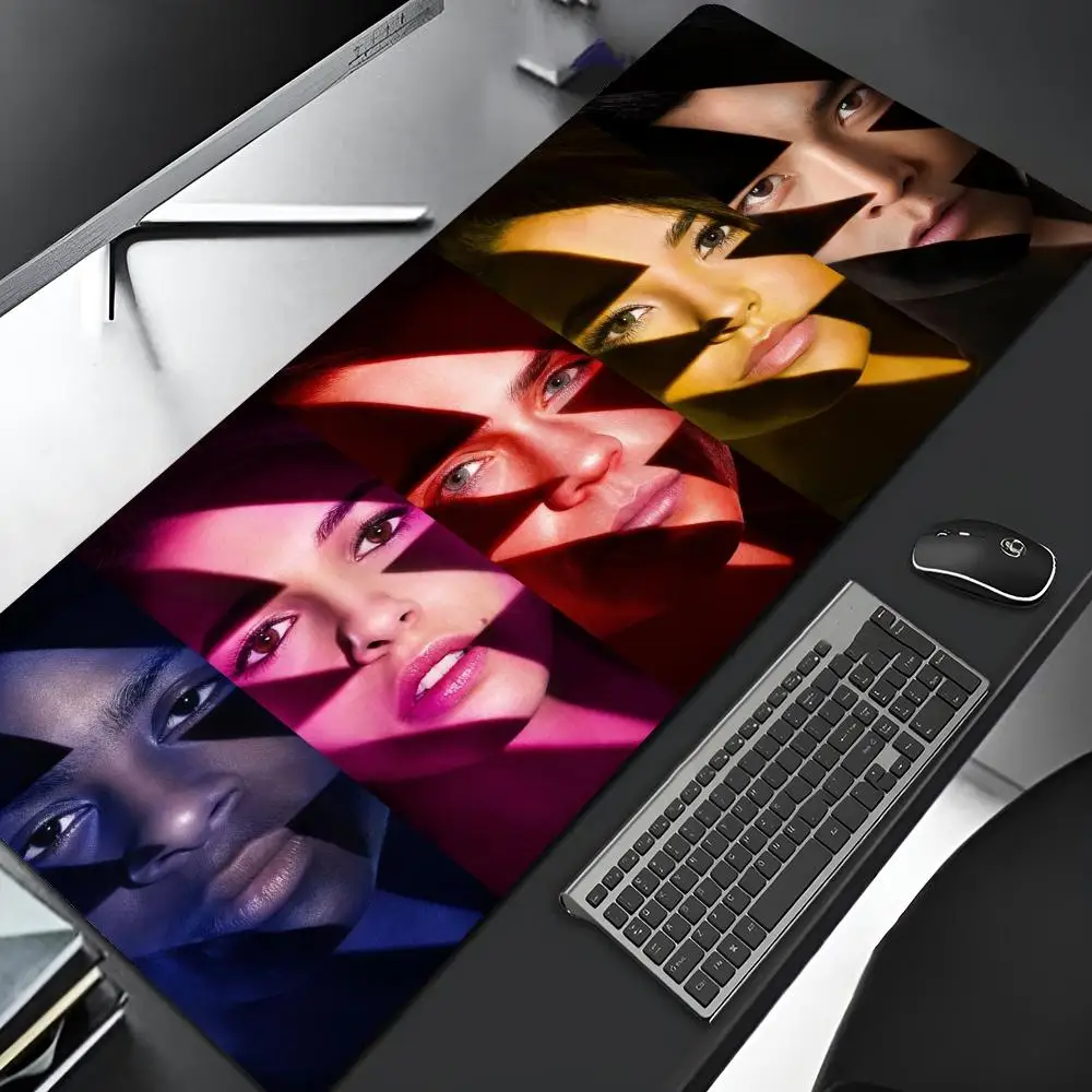 Alfombrilla de ratón PowerS R-Rangers para videojuegos, borde de bloqueo, ordenador grande, Gamer, Animal, alfombrilla de goma grande para ratón, alfombrilla de escritorio para ordenador portátil