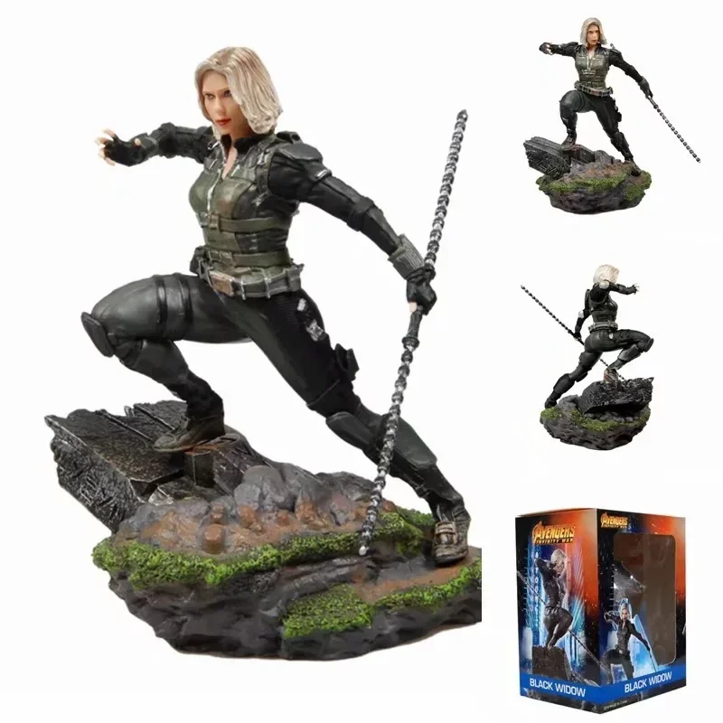 Marvel Avengers Anime Action Figure, services.com America, Spider Man, Steve Rogers, Figurine noire, Modèle de jouet, Cadeau d'anniversaire de Noël, 20cm