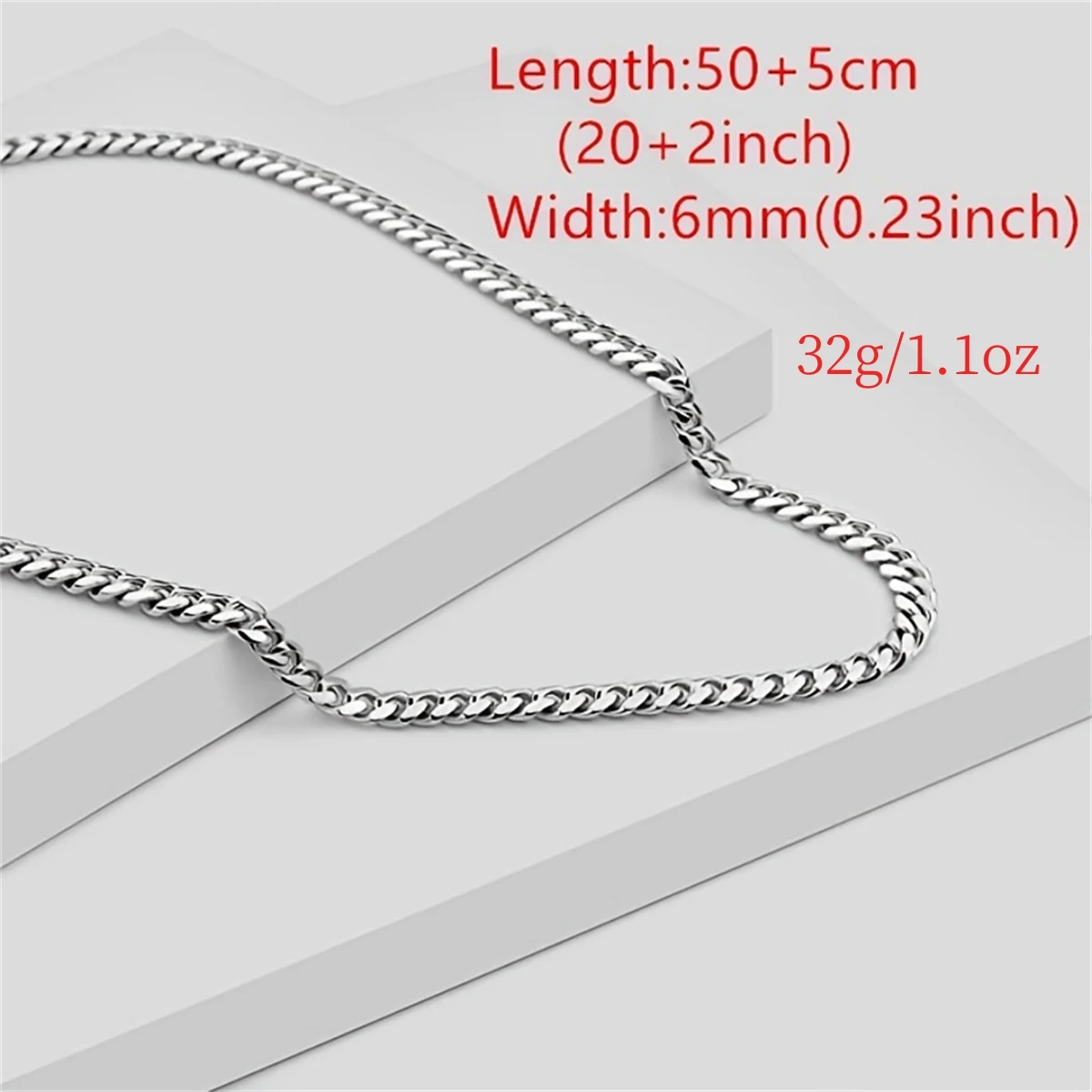 Gifts for Husband Boyfriend Cuban Link Chain Necklace, Christmas Anniversary Birthday Gift to My for Man, Message Card Gift Box