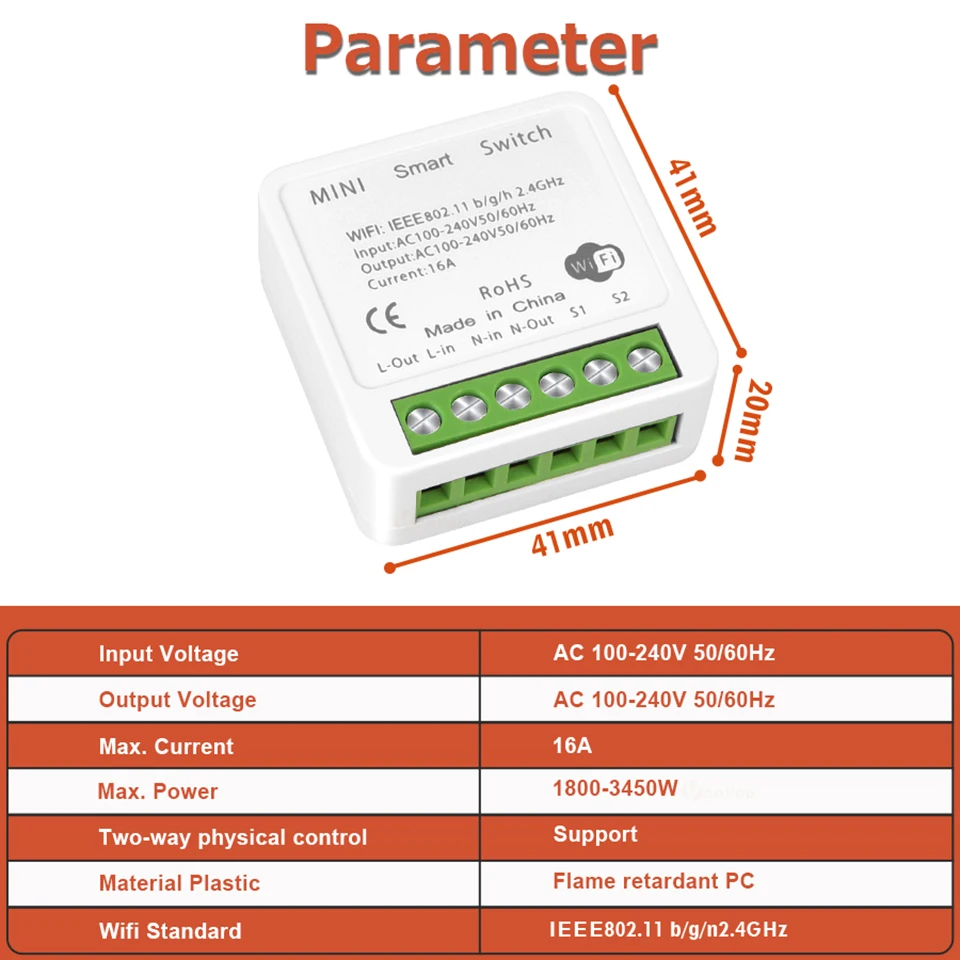 Alexa Wifi Smart Switch Tuya Smart Home Alice Yandex Station Google Assistant Wireless Light Switch Relay 110V 220V Mini Module