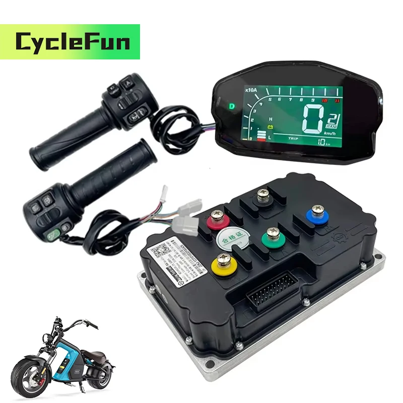 

Контроллер синусоидальной волны FarDriver ND72850 72 В BLDC 450A 6KW-8KW с дисплеем DKD и дроссельной заслонкой T08 для электрических мотоциклов, скутеров