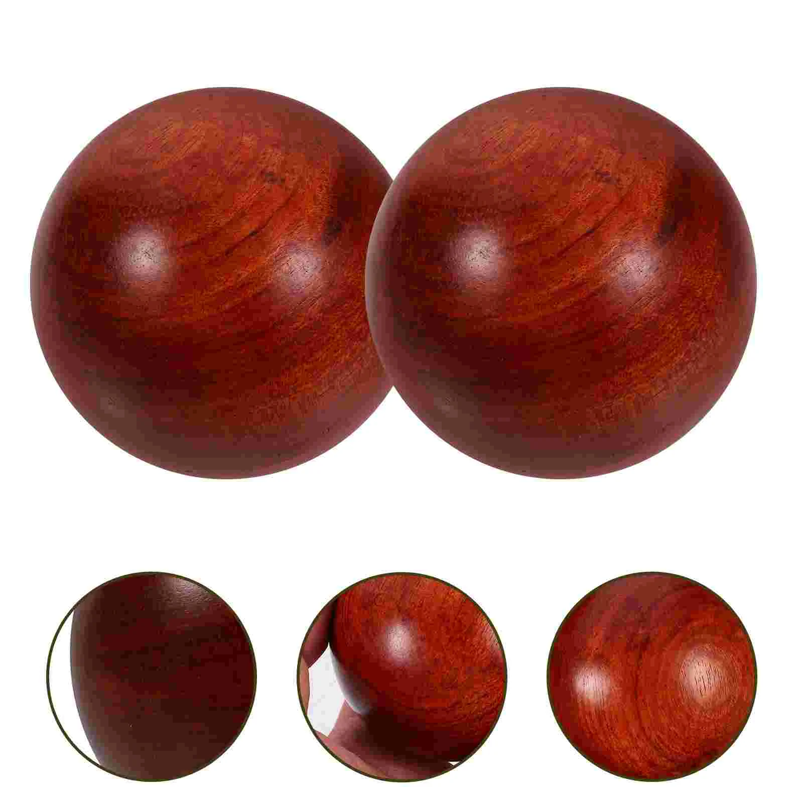 2Pcs 5cm Wooden Fitness Ball Practical Hand Training Ball Muscle Stretch Balls Ball Wooden Ball Wooden Crafts