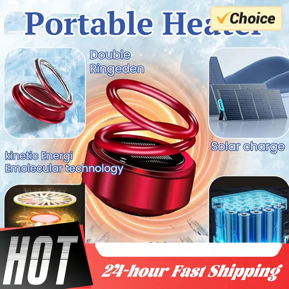 1-5 قطعة المحمولة الساخن الحركية جزيء سخان صغير زجاج سيارة مزيل الصقيع الشتاء حلقة مزدوجة الدورية السيارات العطر الناشر