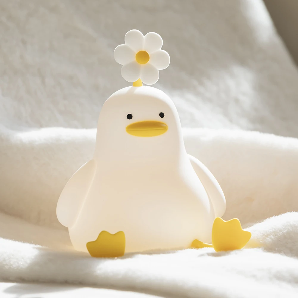 Lampe de chevet portable pour enfants, canard mignon, contrôle tactile, 3 recyclables, réglable, chambre à coucher, décor de chambre pour adolescents