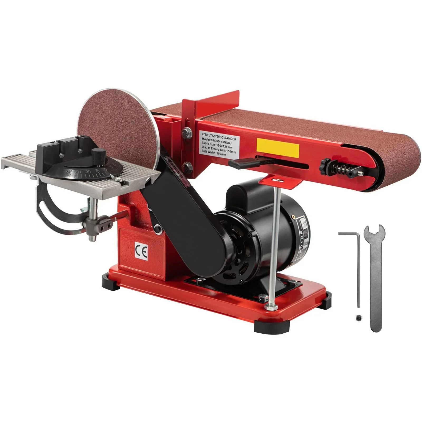 

Belt Sander 4" x 36" Electric Adjustable Bench Belt Sander 375W Grinder Bench Sanding Machine With 4 Rubber Foot Pad