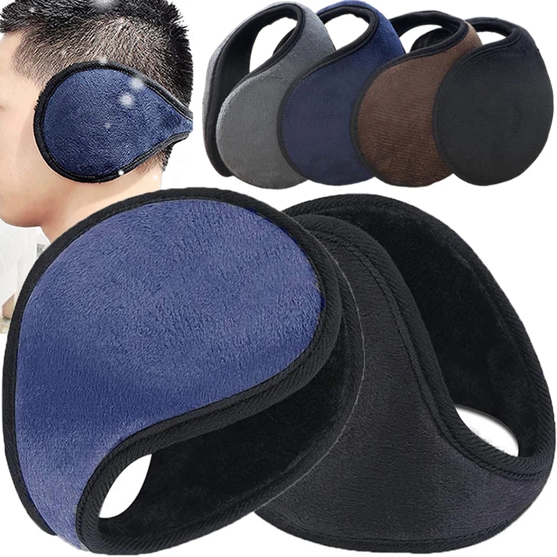 Earmuffs de pele grossa para homens e mulheres, veludo, ciclismo ao ar livre, esqui, protetor de orelha, regalos de orelha, inverno